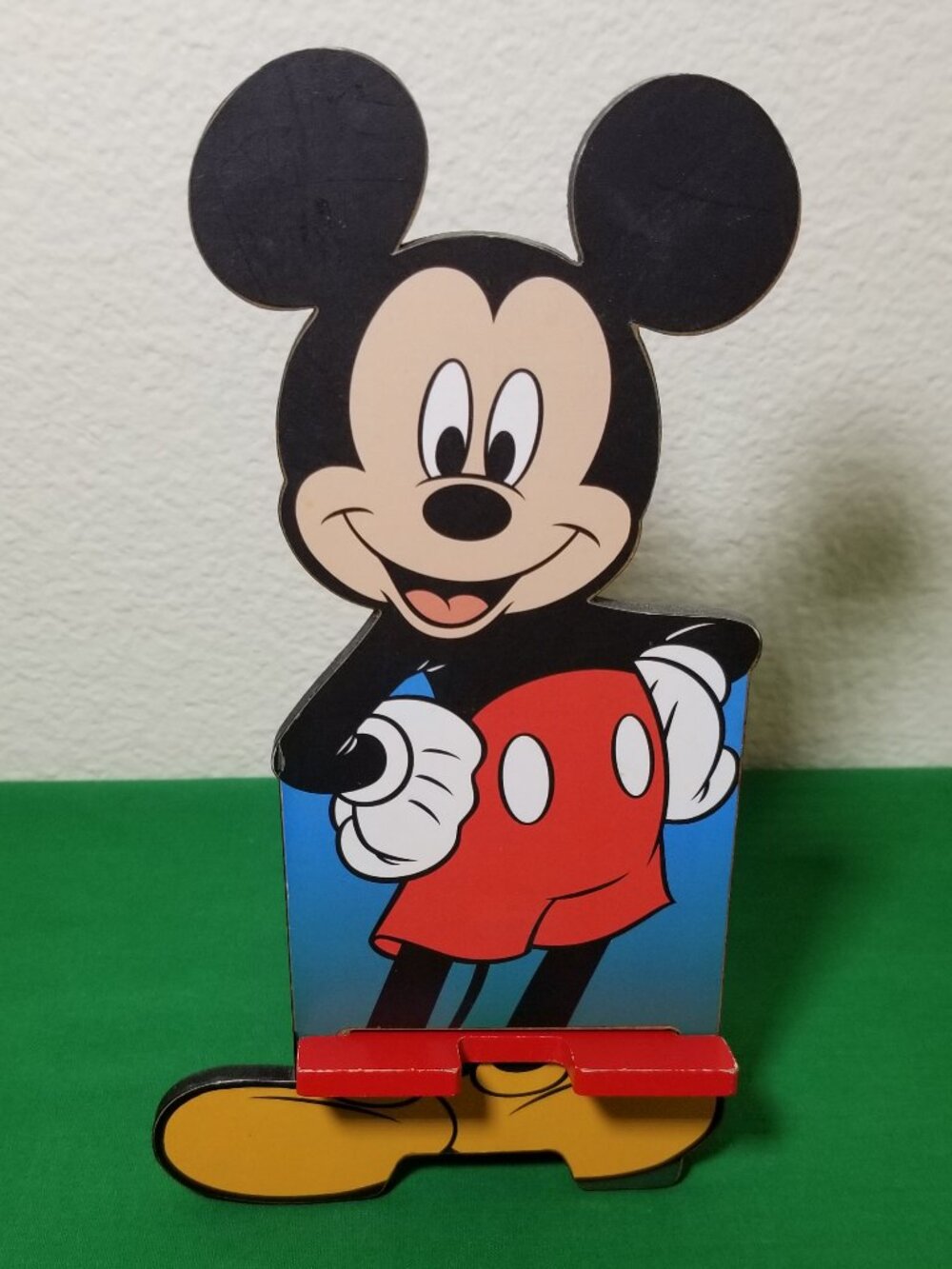 Disney Mickey Mouse Wood Phone Stand Holder Desk Decor Office